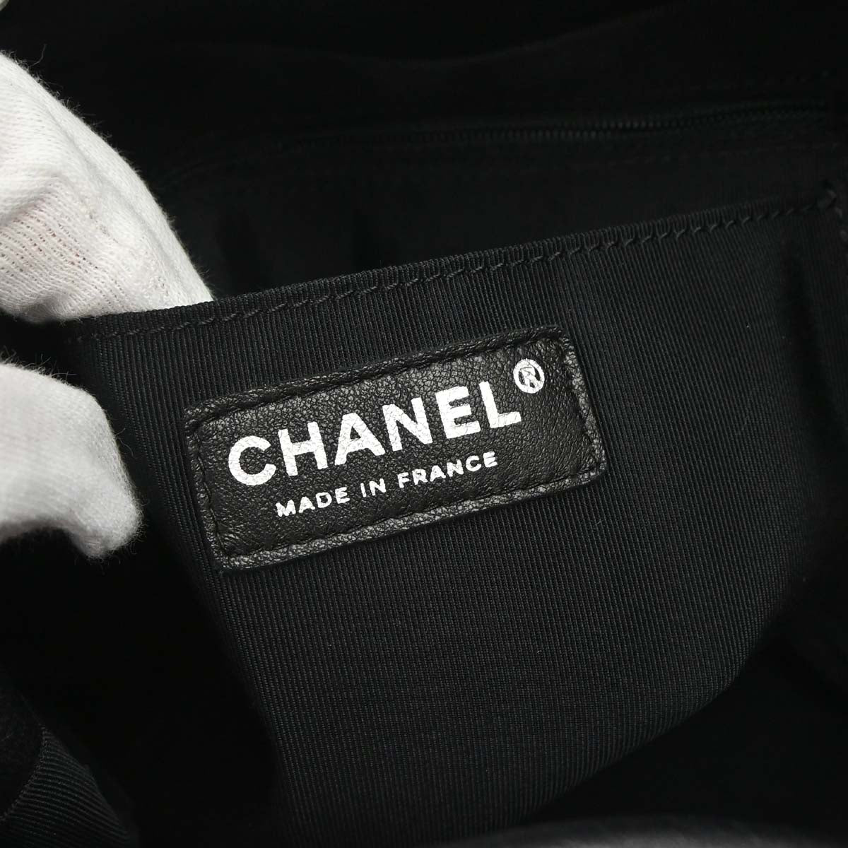 Chanel 2017 Black Deerskin Urban Spirit Chevron Drawstring Bucket Tote Handbag