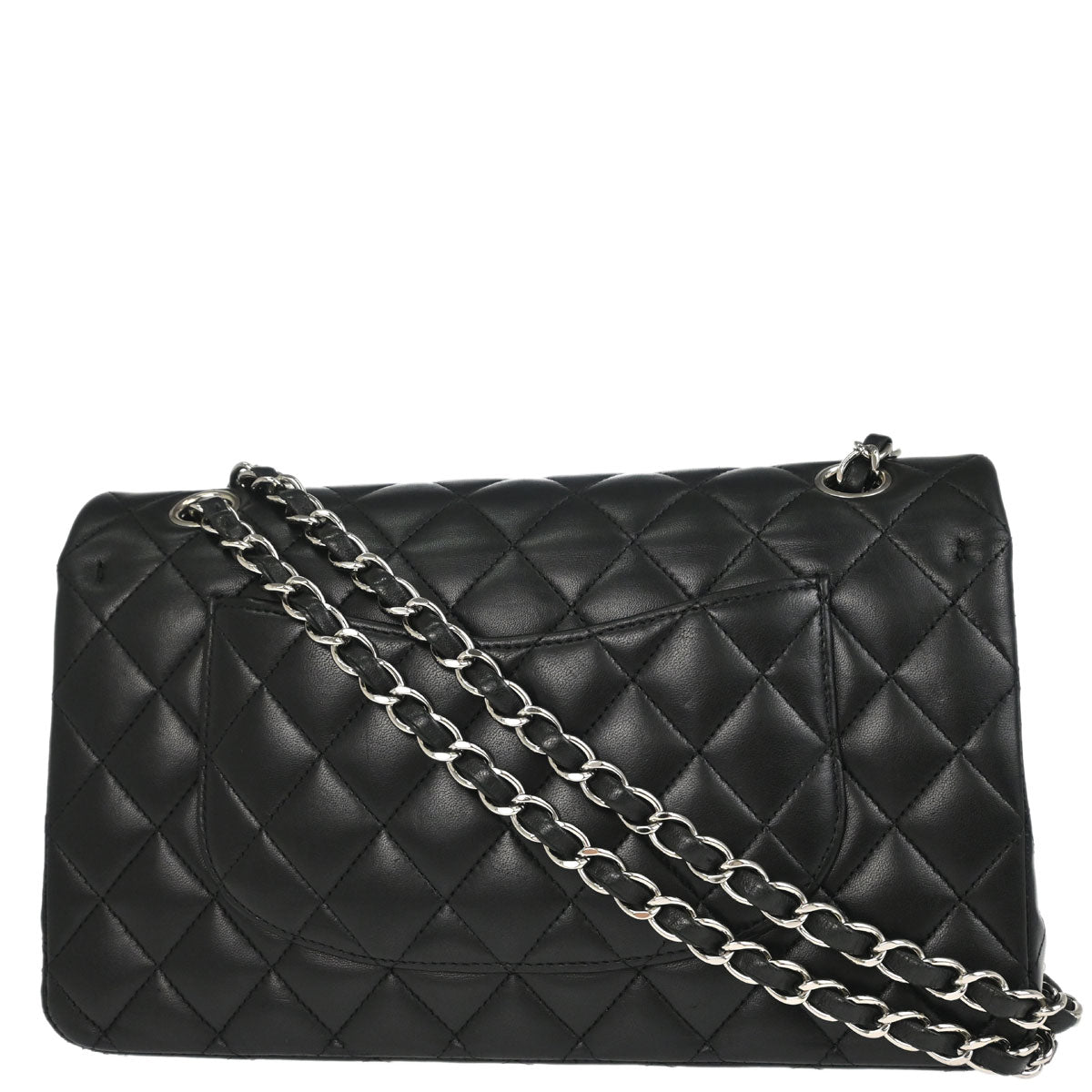 Chanel Black Lambskin Medium Classic Double Flap Shoulder Bag