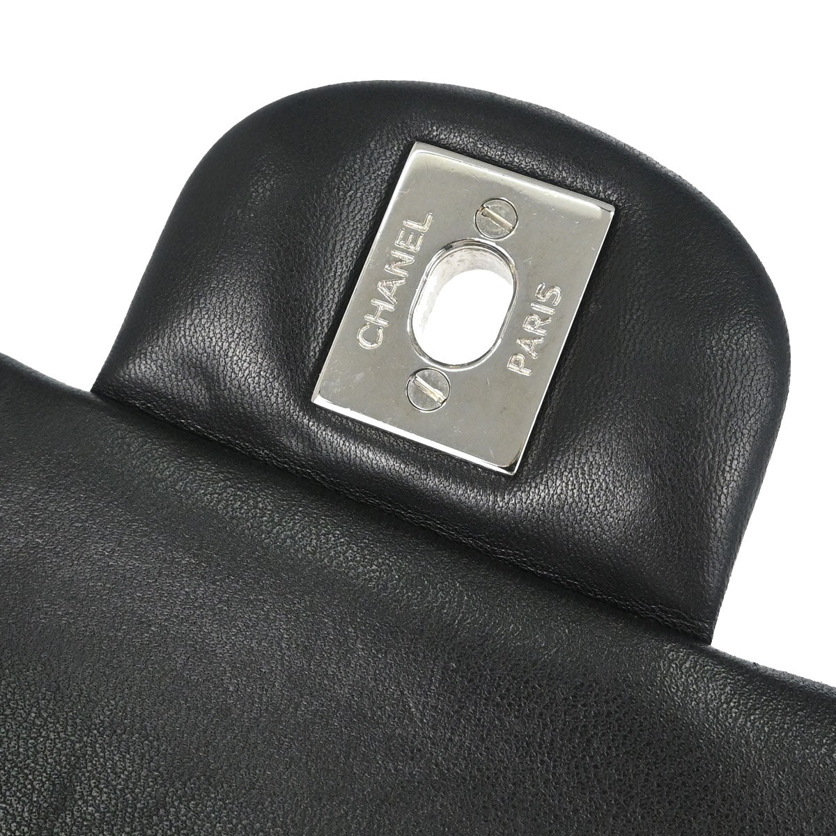 Chanel Black Lambskin Medium Classic Double Flap Shoulder Bag