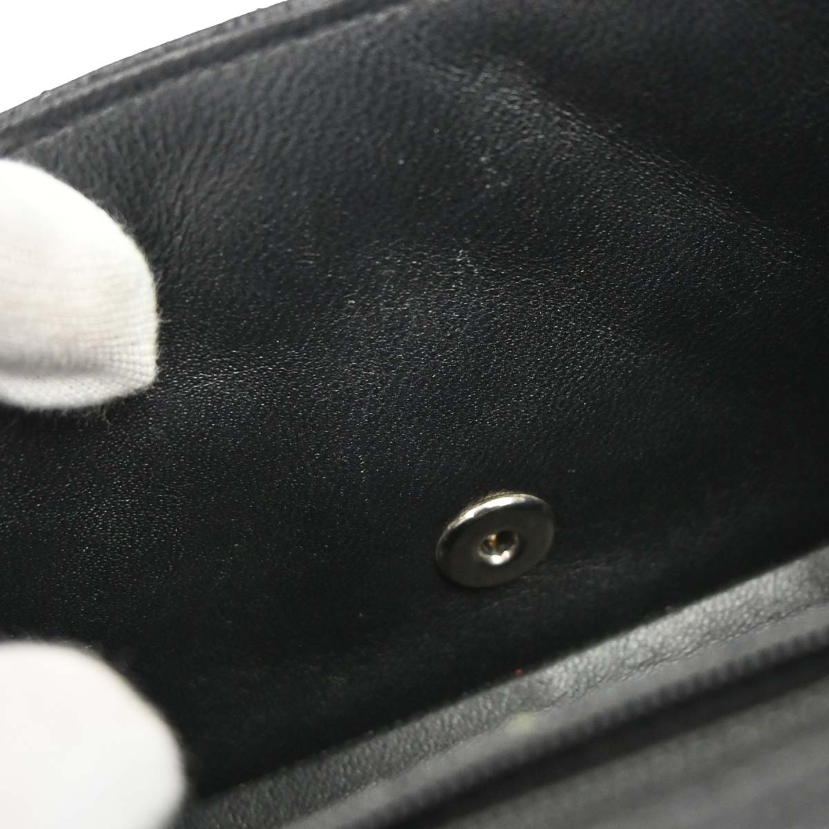 Chanel 2013-2014 Black Caviar Skin Mini Classic Square Flap Shoulder Bag 17