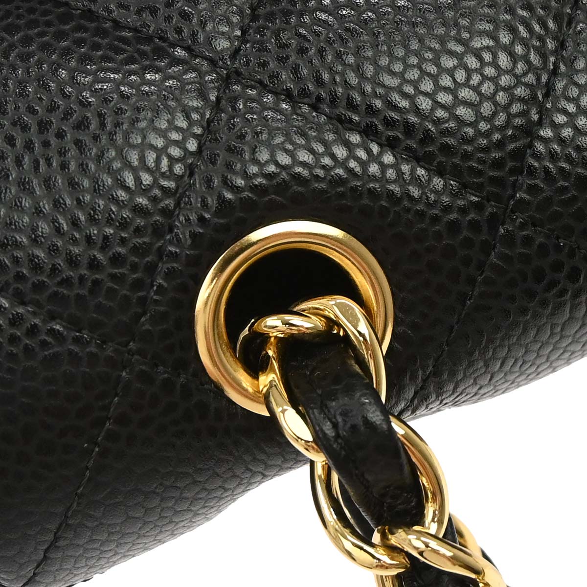 Chanel Black Caviar Skin Maxi Classic Double Flap Shoulder Bag