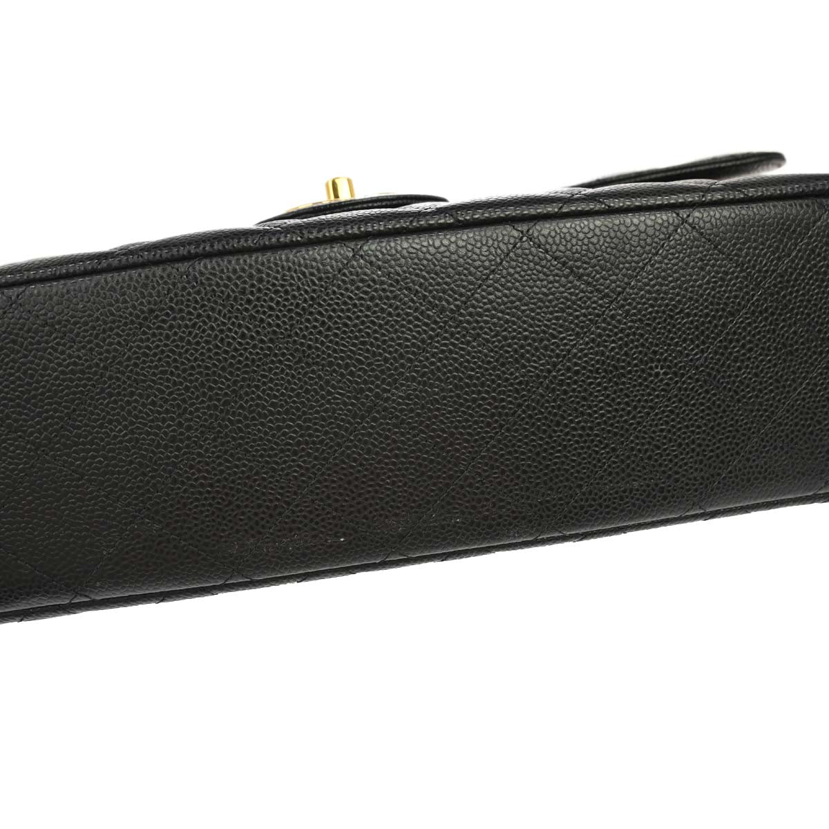 Chanel Black Caviar Skin Maxi Classic Double Flap Shoulder Bag