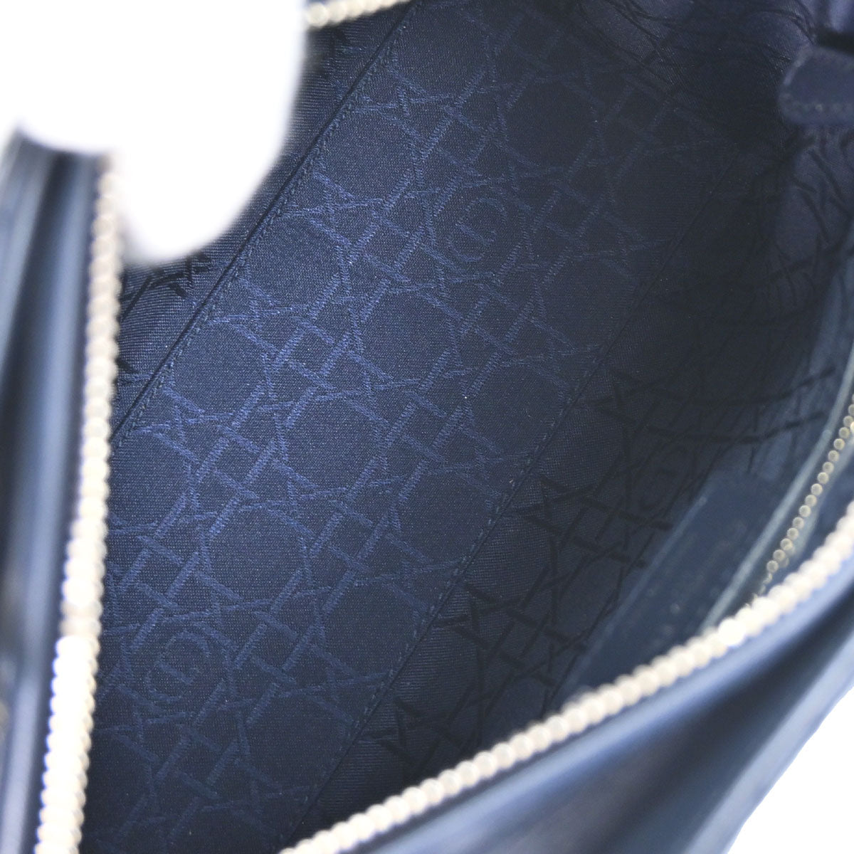 Christian Dior Navy Lambskin Medium Lady Dior Cannage 2way Shoulder Handbag