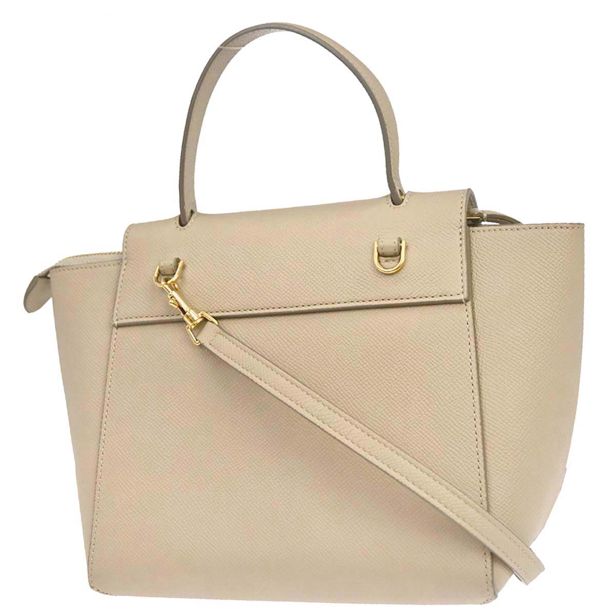 Celine Beige Leather Nano Belt Bag 2way Shoulder Handbag