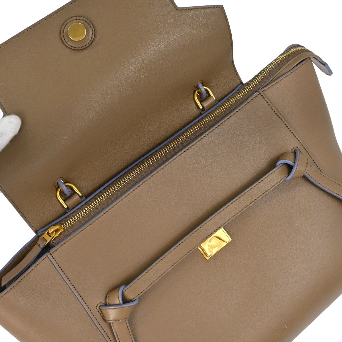 Celine Beige Belt Bag Mini 2way Shoulder Handbag