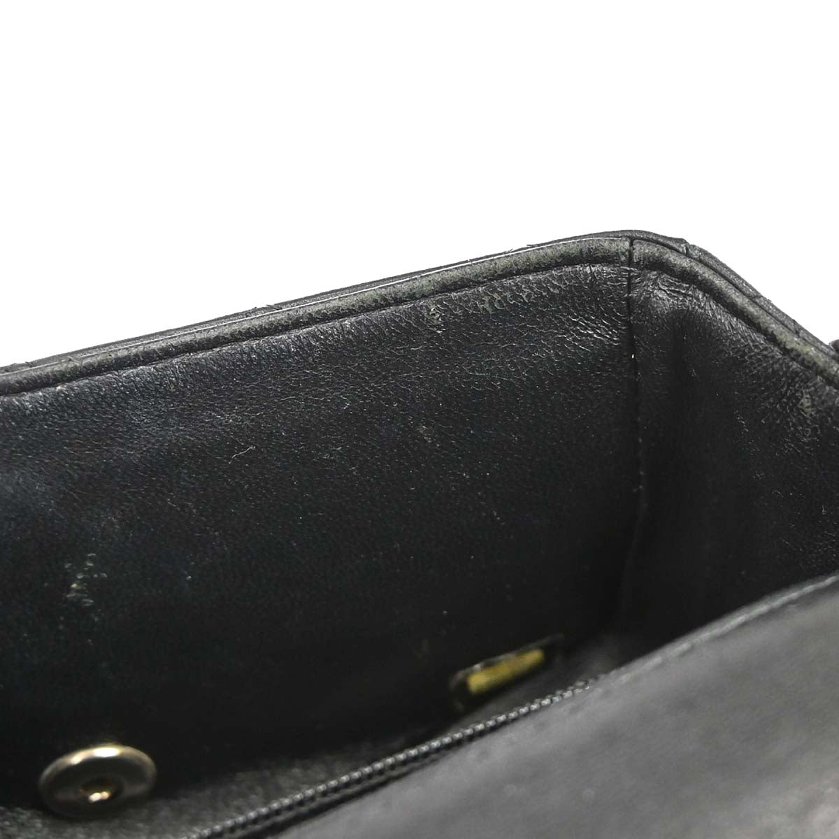 Chanel 2017 Black Lambskin Classic Flap Shoulder Bag