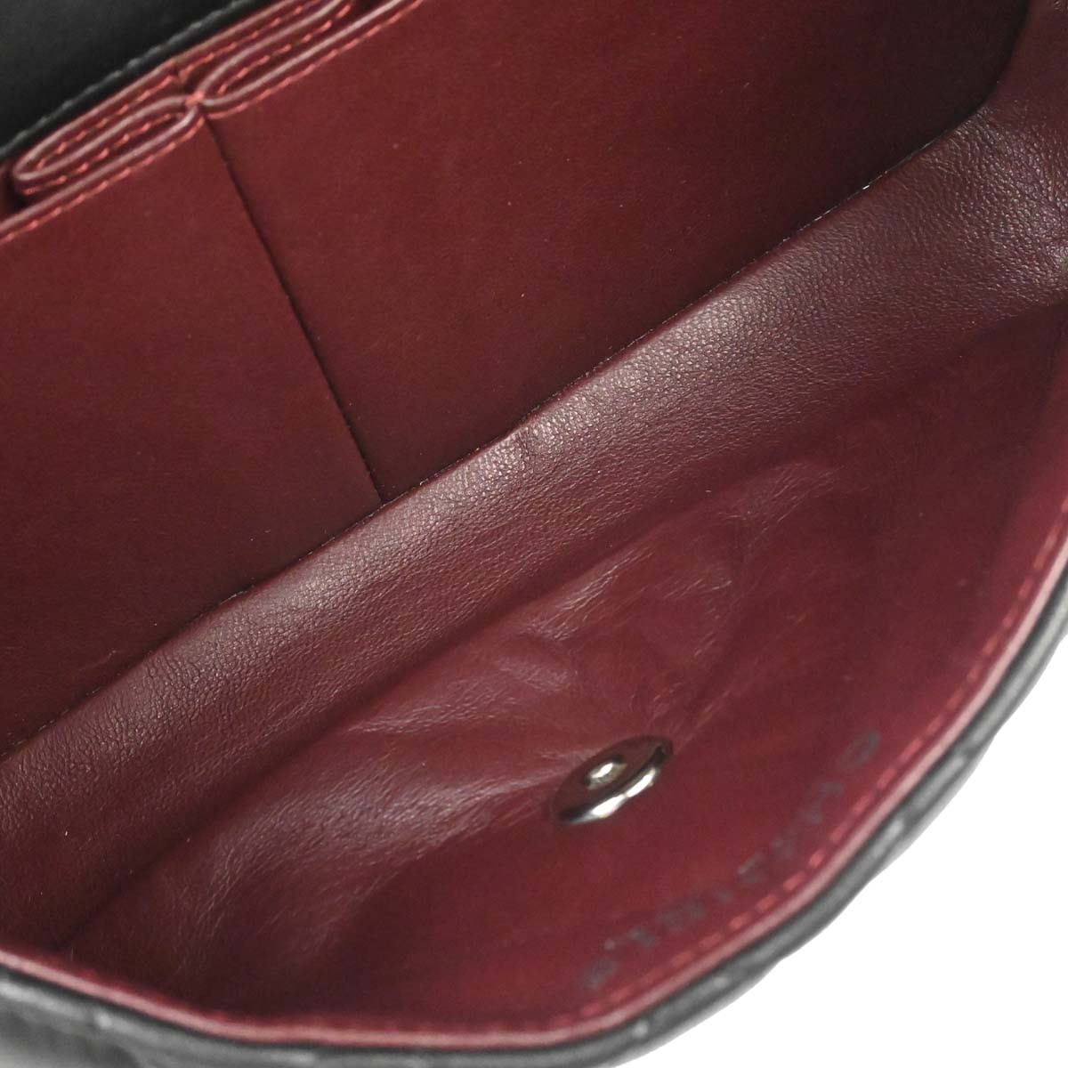 Chanel Black Lambskin East West Shoulder Bag