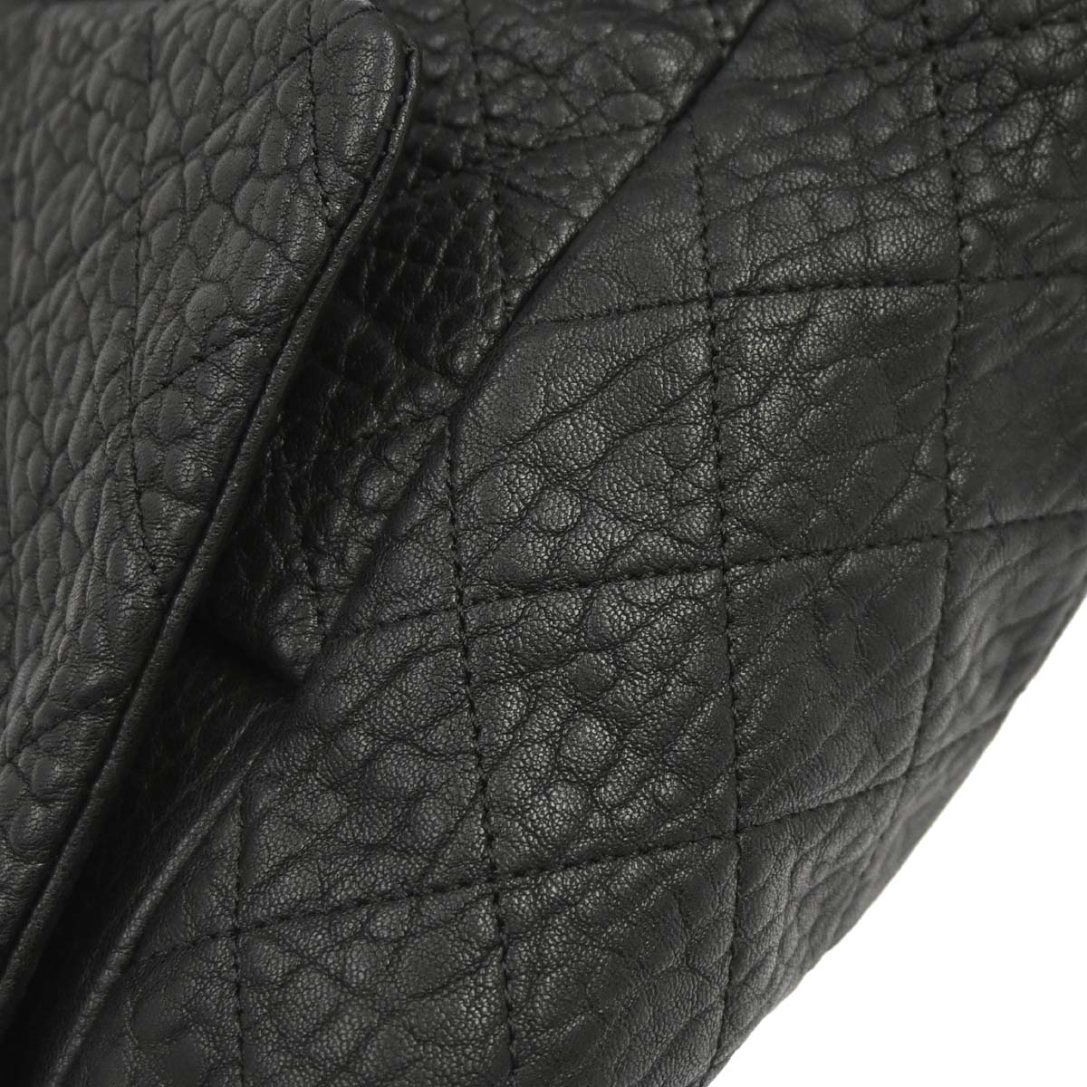 Chanel 2015-2016 Black Lambskin Chain Tote Handbag