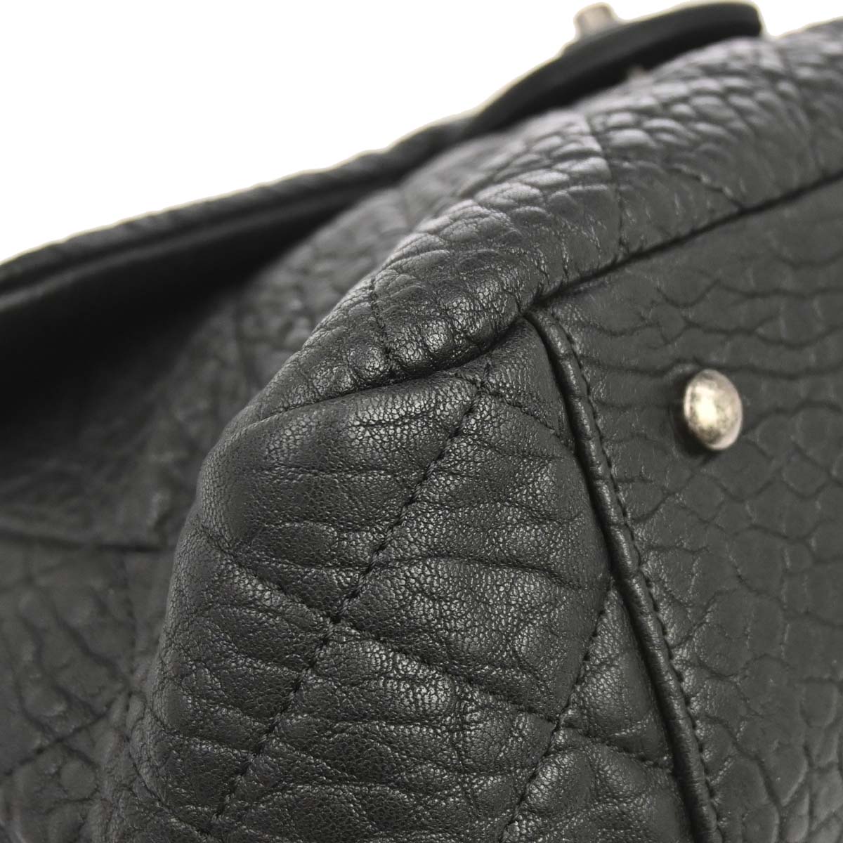 Chanel 2015-2016 Black Lambskin Chain Tote Handbag