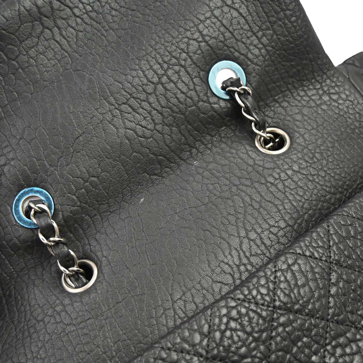 Chanel 2015-2016 Black Lambskin Chain Tote Handbag