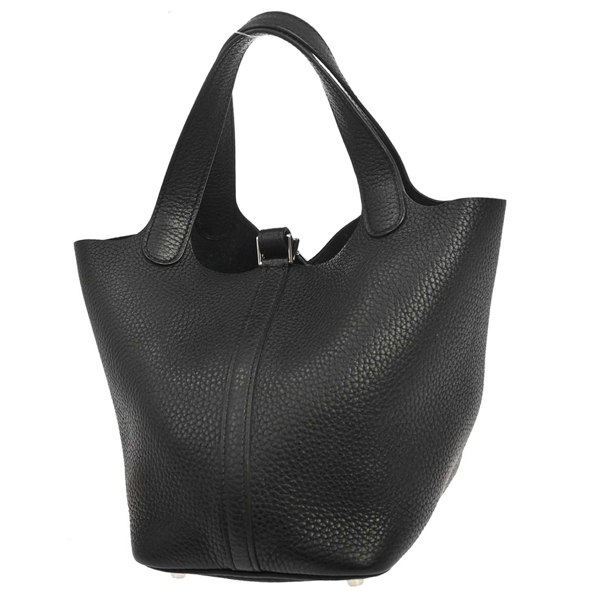 Hermes Black Taurillon Clemence Picotin Lock 18 PM Handbag