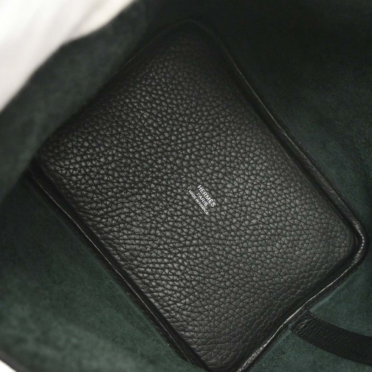 Hermes Black Taurillon Clemence Picotin Lock 18 PM Handbag