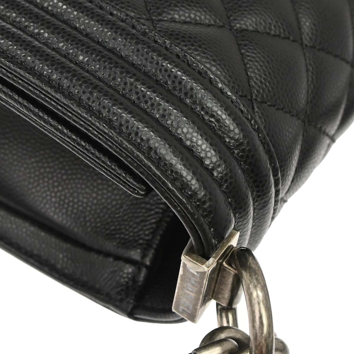 Boy Chanel 2019 Black Caviar Skin Small Chain Shoulder Bag