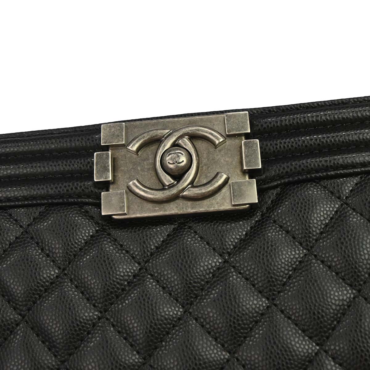 Boy Chanel 2019 Black Caviar Skin Small Chain Shoulder Bag