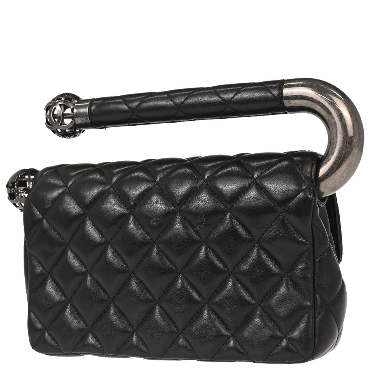 Chanel Black Lambskin Around the World Handbag