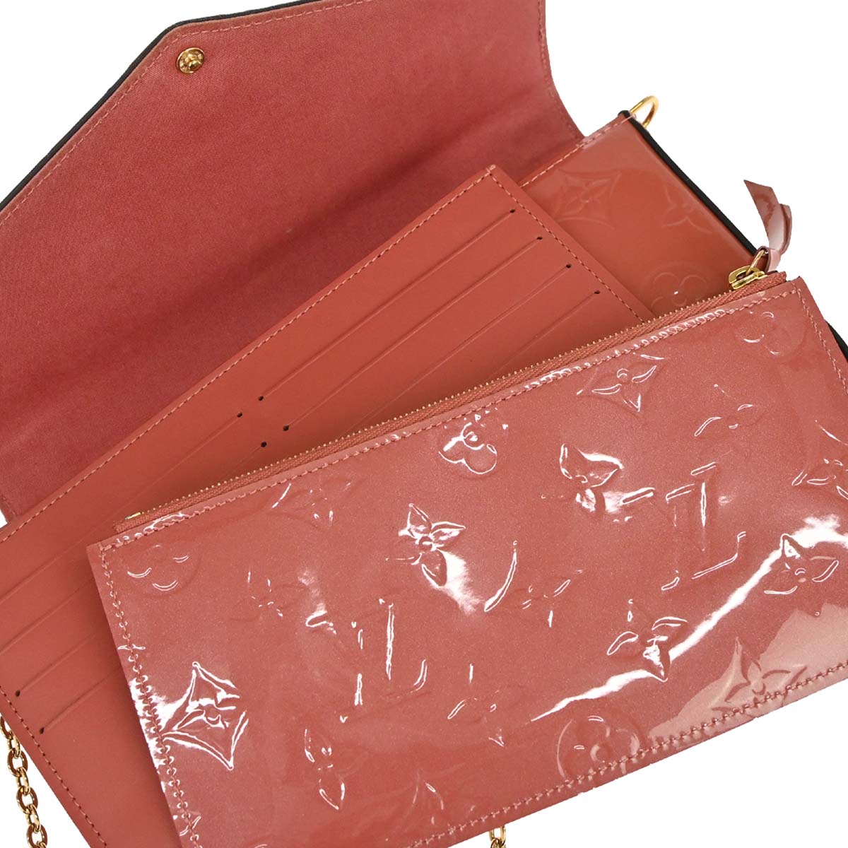 Louis Vuitton 2018 Pink Vernis Pochette Felicie Shoulder Bag M62767