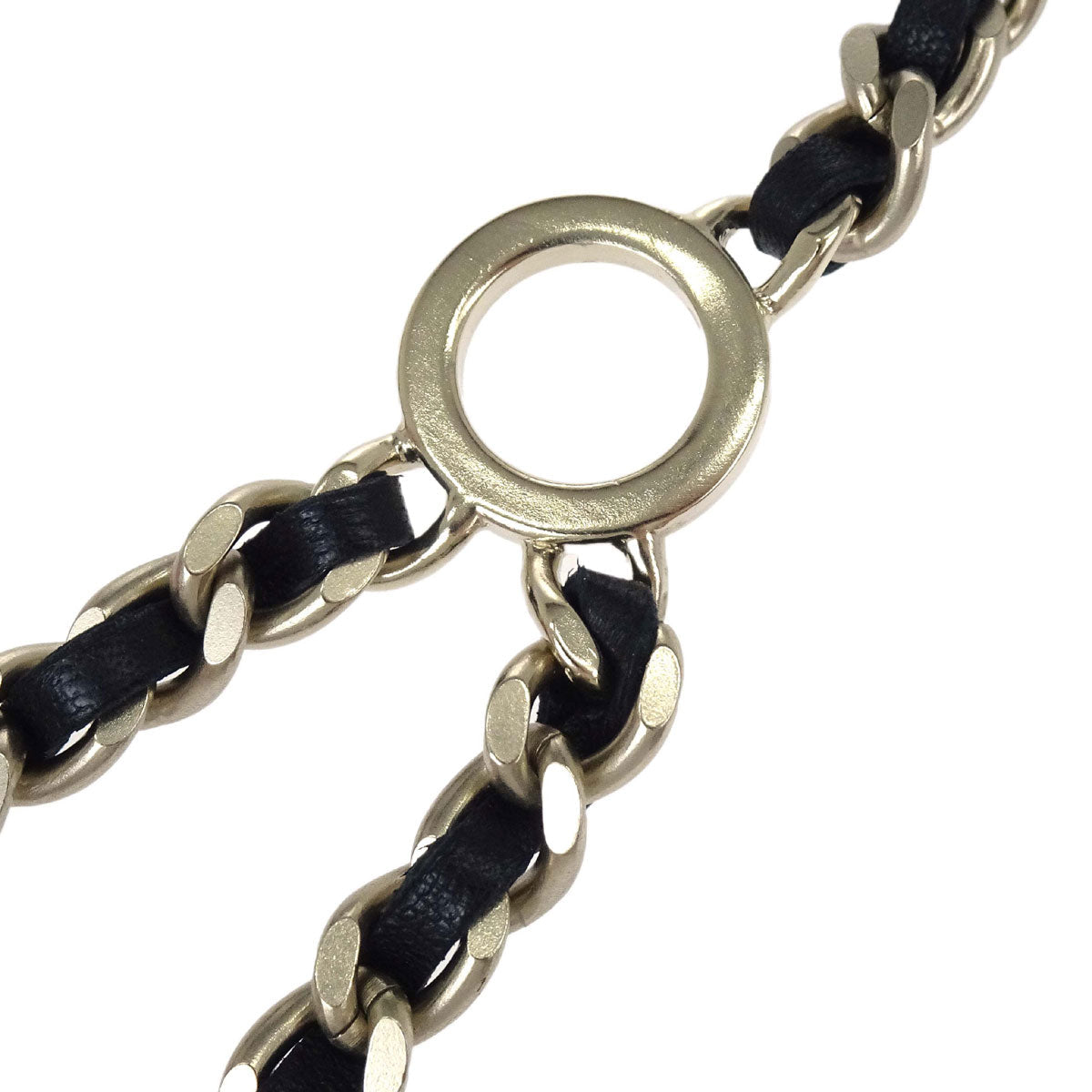 Chanel Chain Belt Medallion Gold Black Small Good