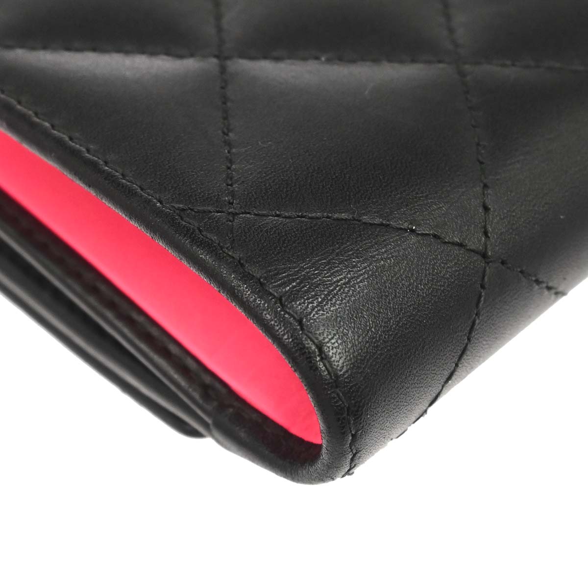 Chanel Black Calfskin Cambon Ligne Bifold Wallet