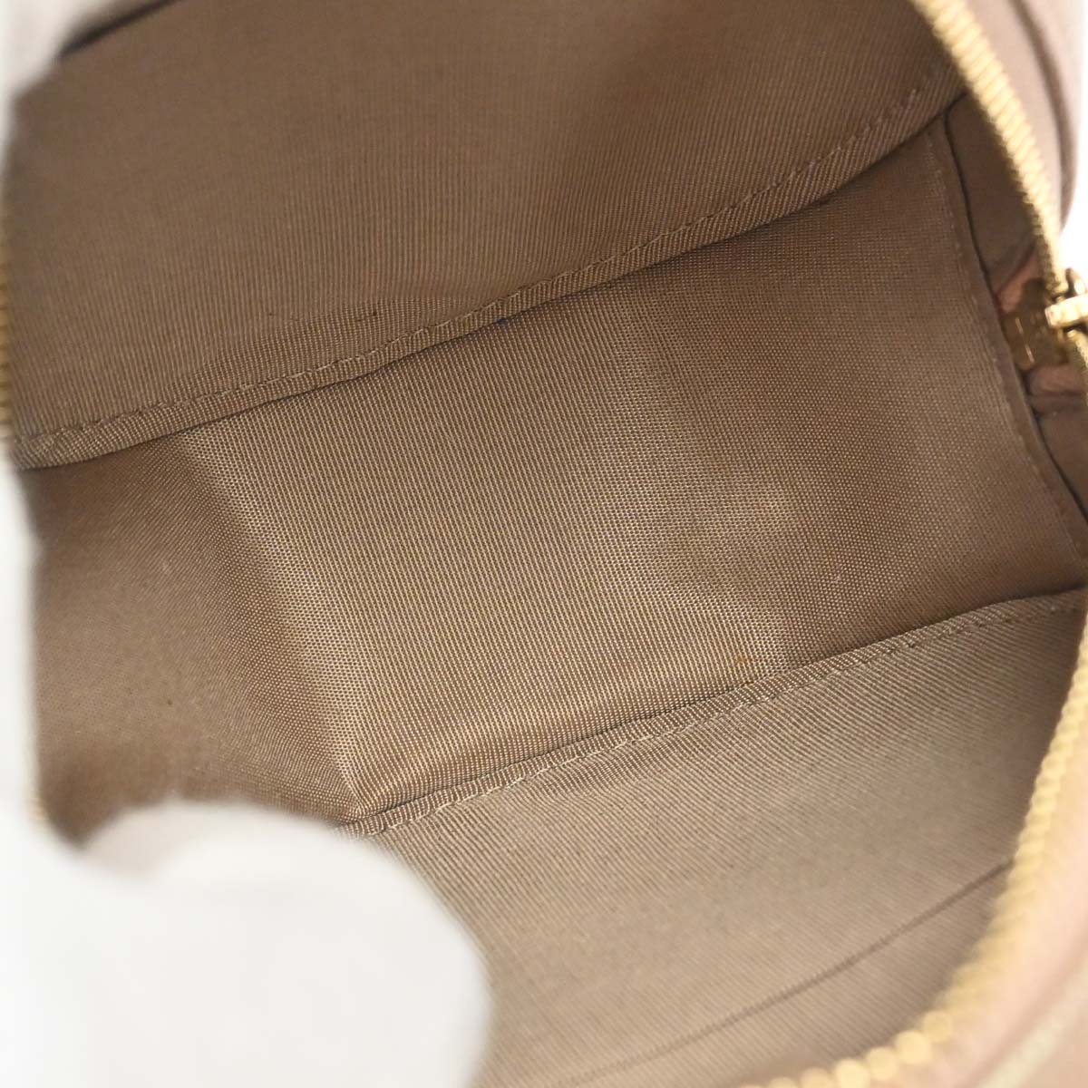 Chanel 2019 Beige Caviar Skin Iridescent Round Shoulder Bag