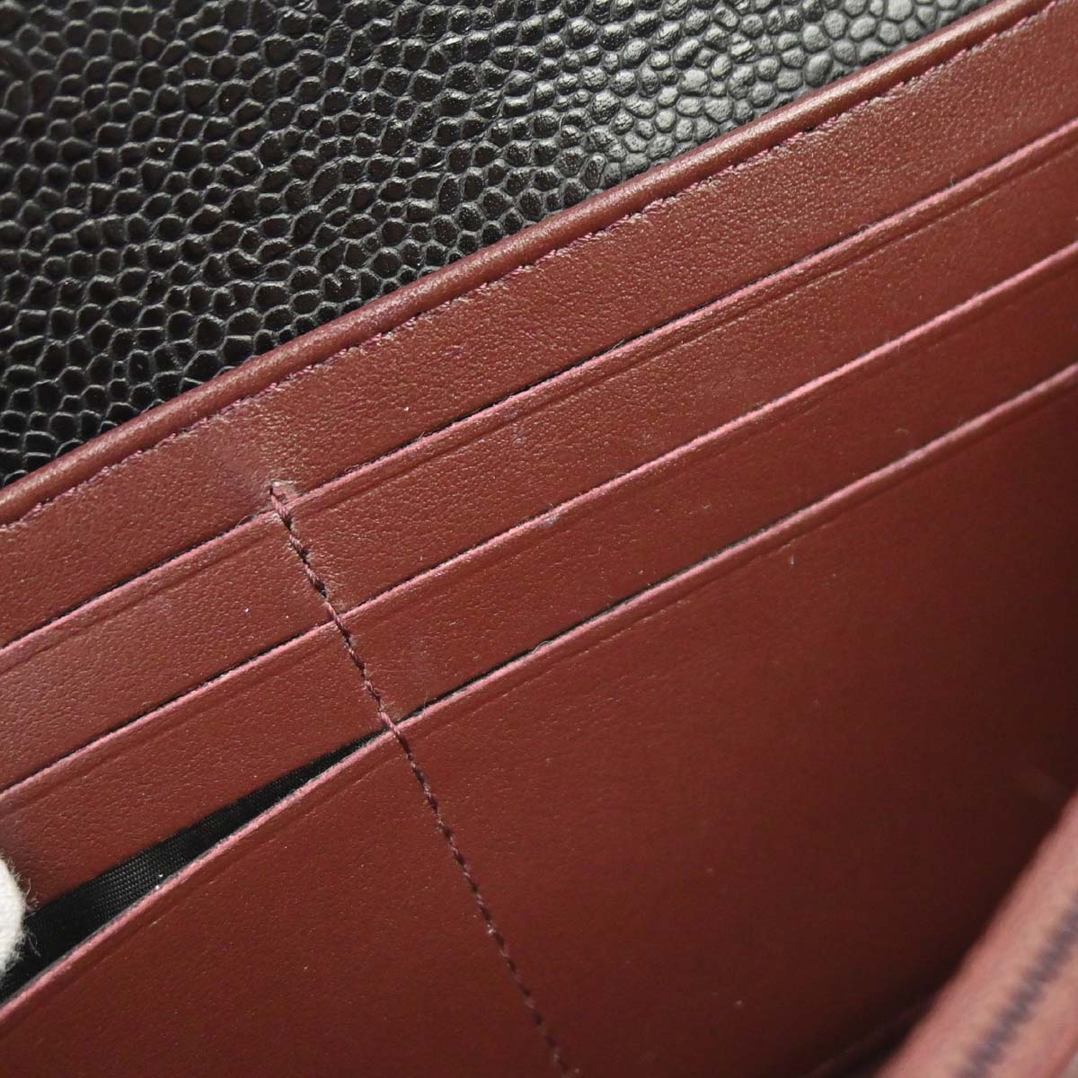 Chanel 2018-2019 Black Caviar Skin Pushlock Long Wallet