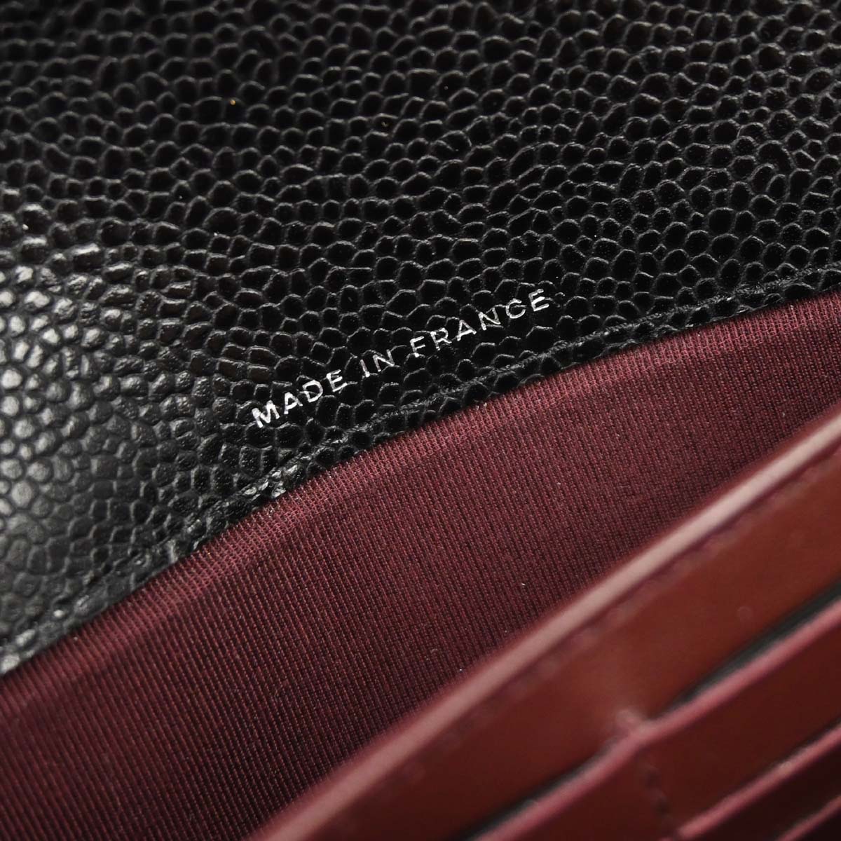 Chanel 2018-2019 Black Caviar Skin Pushlock Long Wallet