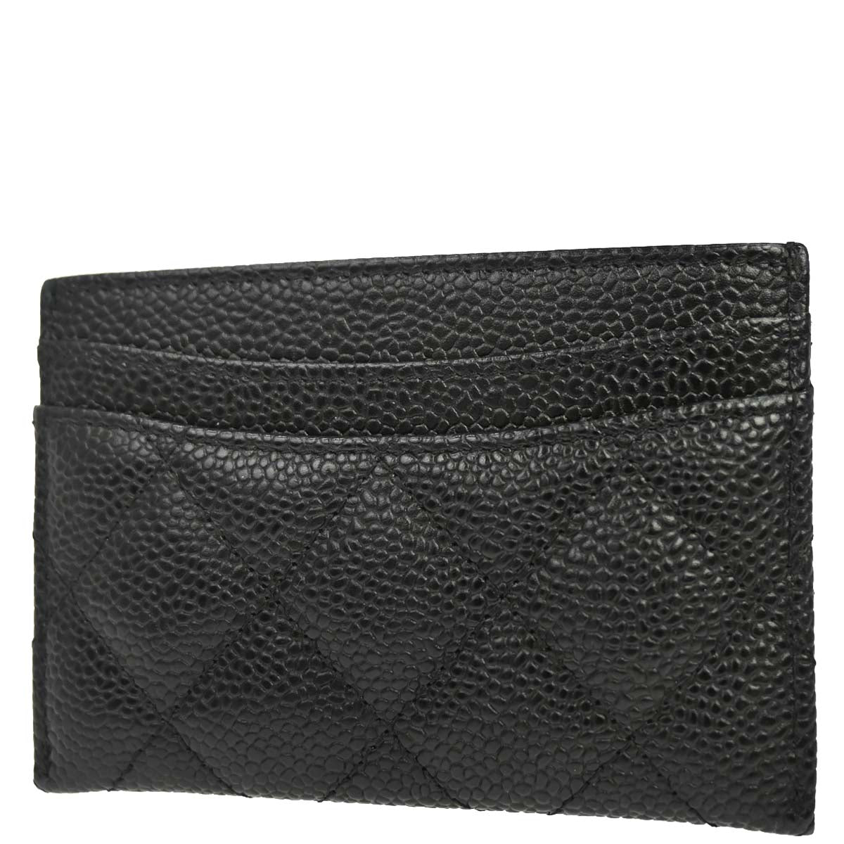 Chanel 2016-2017 Black Caviar Skin Cardholder Small Good