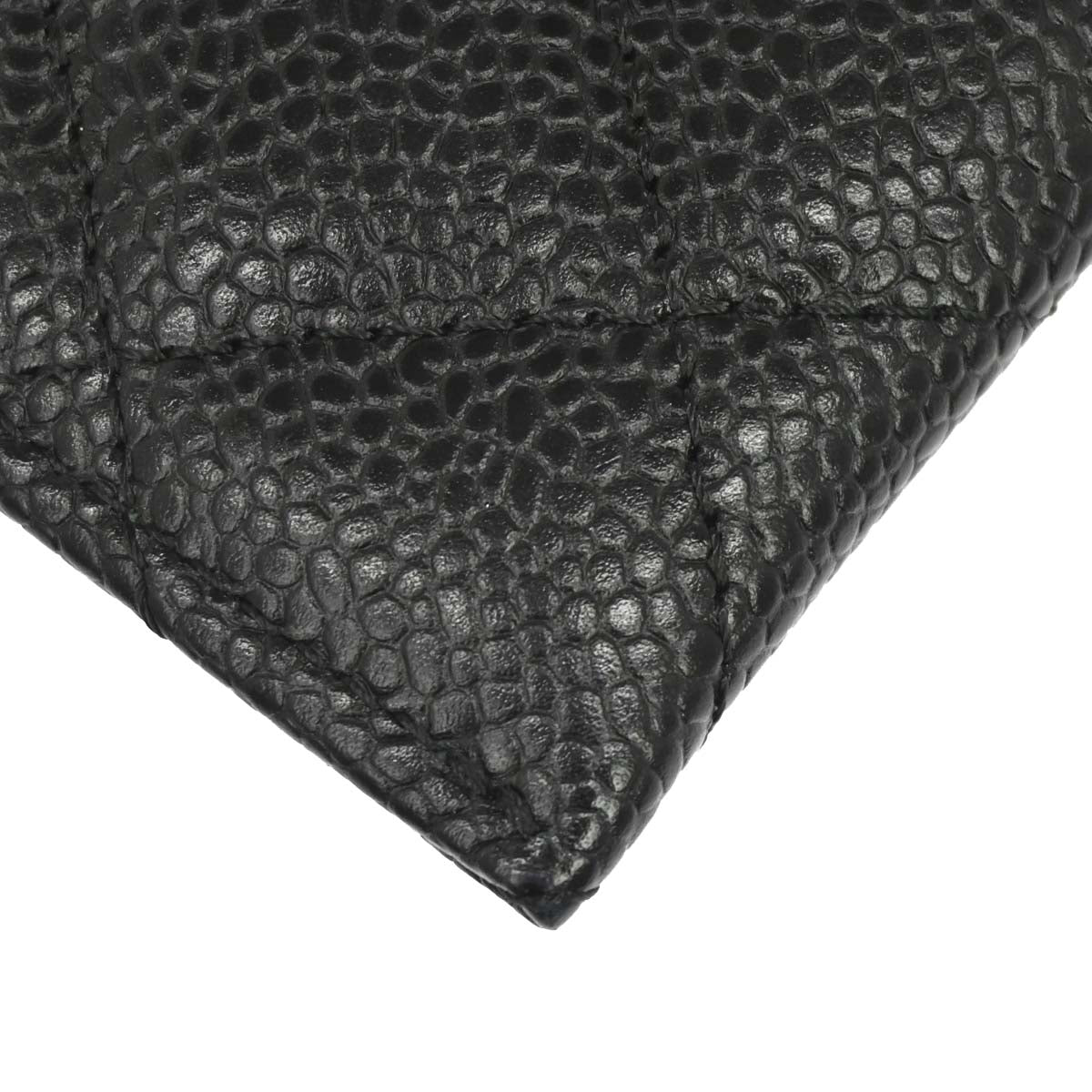Chanel 2016-2017 Black Caviar Skin Cardholder Small Good