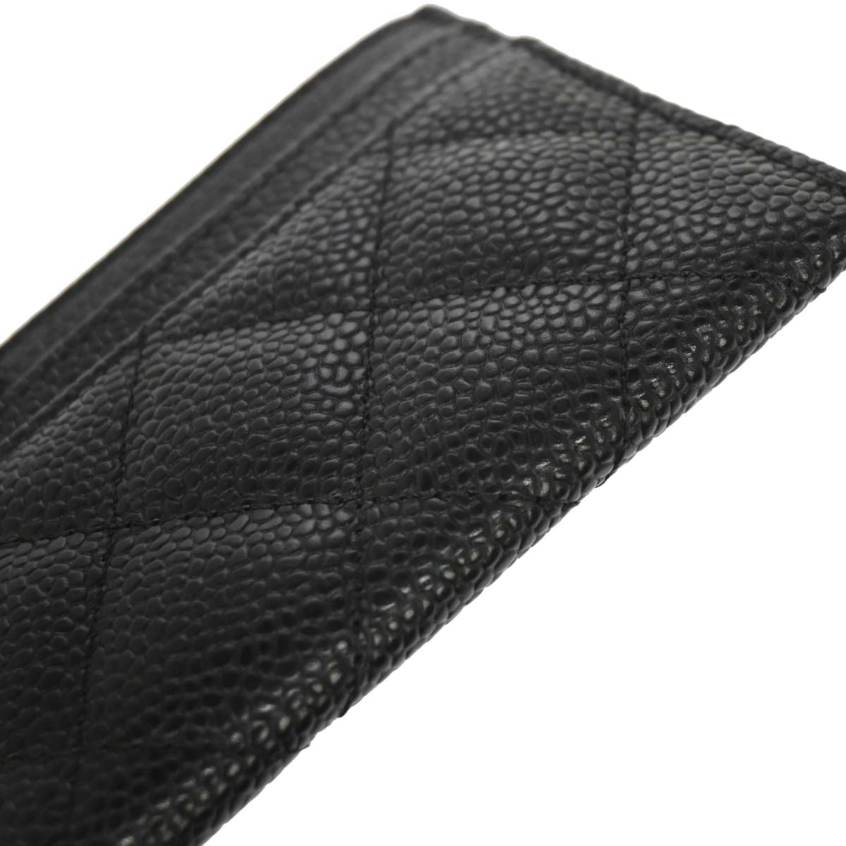 Chanel 2016-2017 Black Caviar Skin Cardholder Small Good