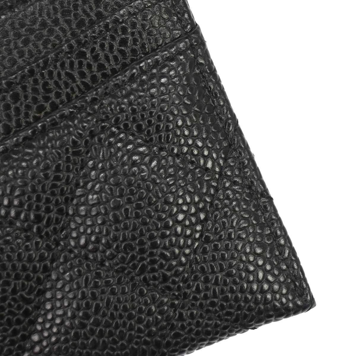 Chanel 2016-2017 Black Caviar Skin Cardholder Small Good
