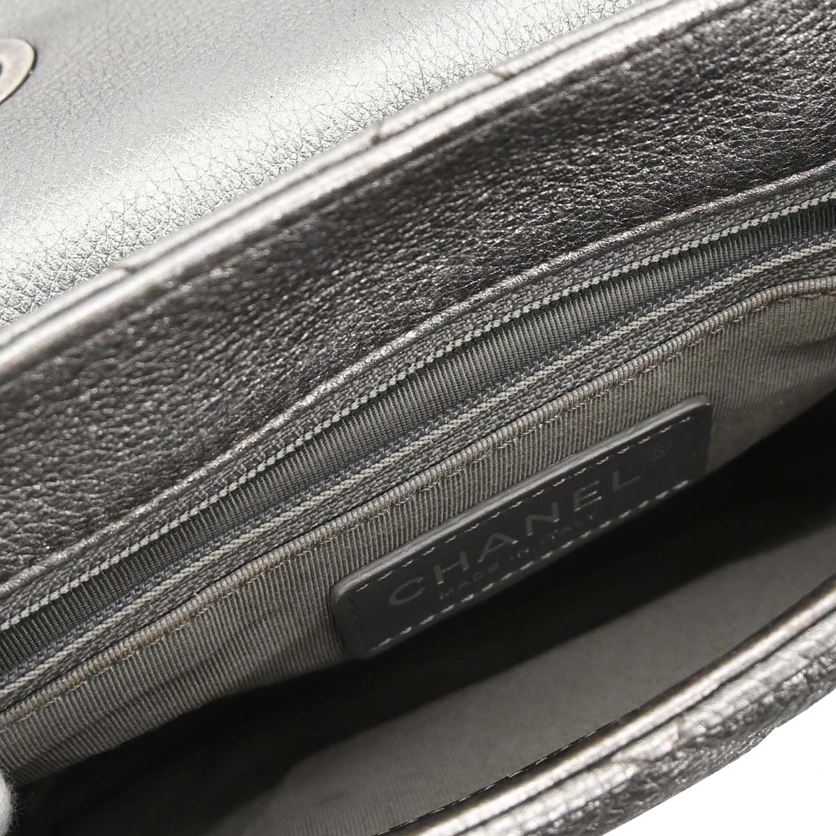 Chanel 2016-2017 Gray Calfskin Casual Pocket Flap Bag Shoulder Bag