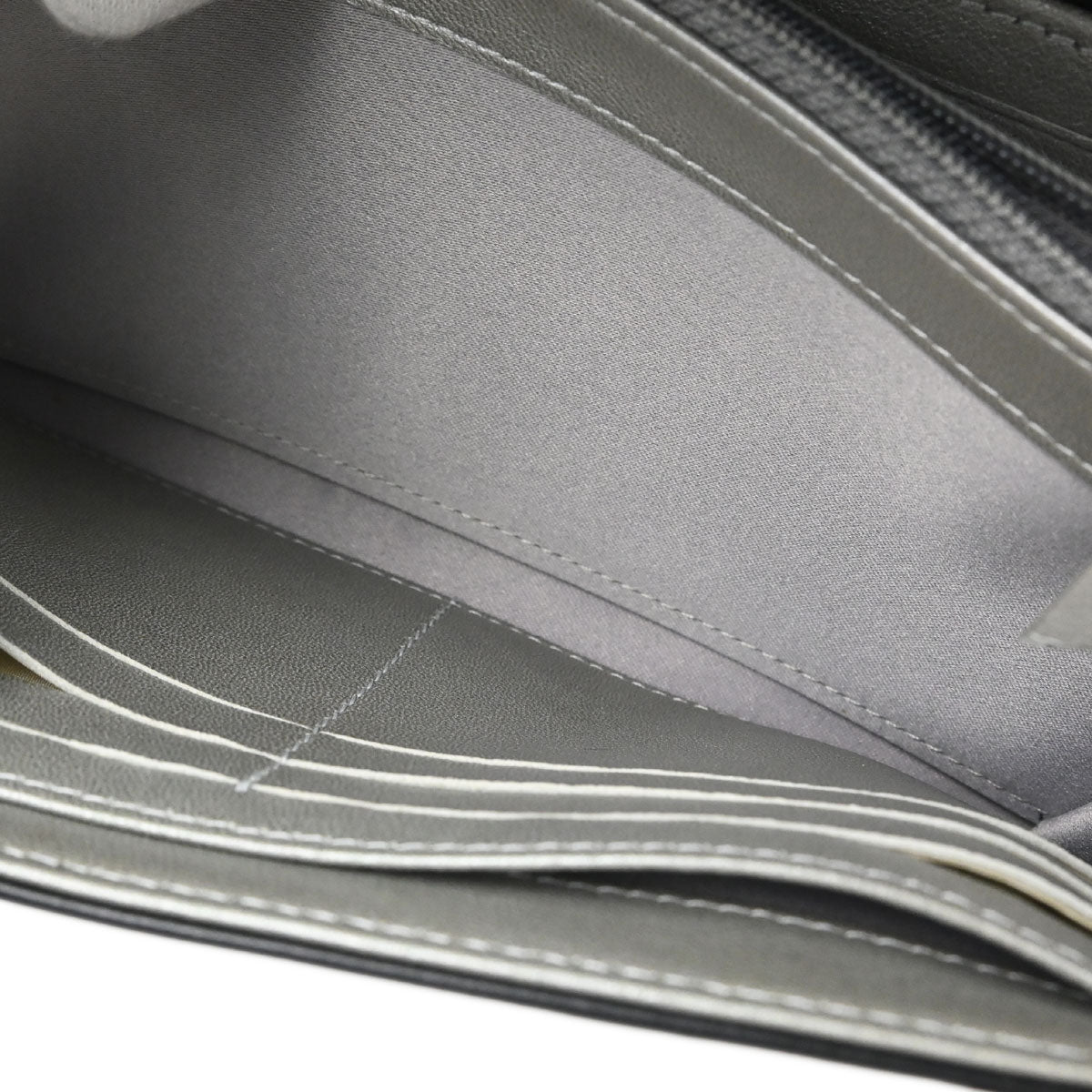 Chanel Black Lambskin Camellia Long Bifold Wallet