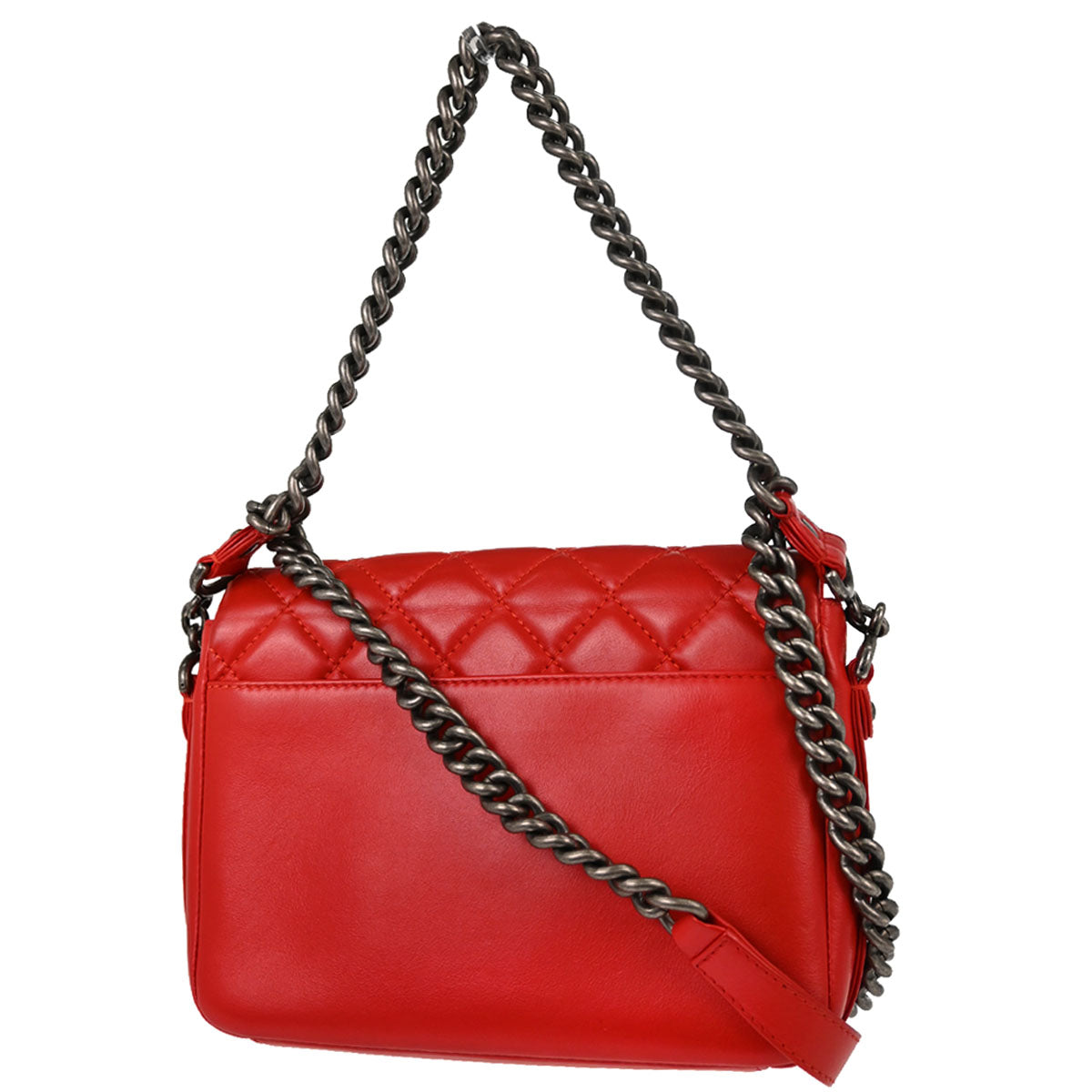 Chanel 2017-2018 Red Lambskin Rock My Shoulder Bag