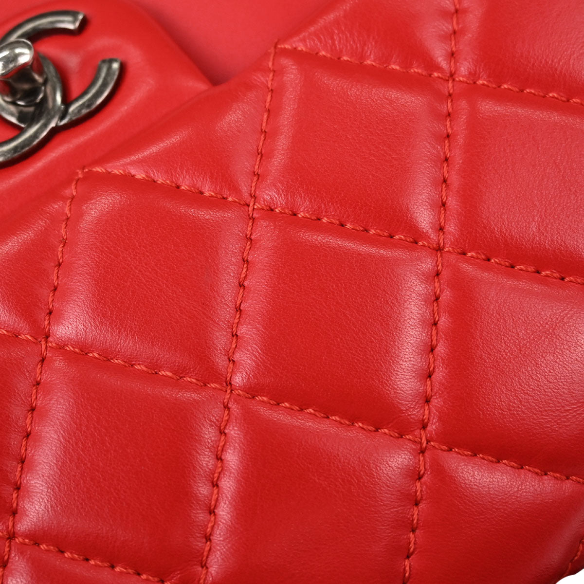 Chanel 2017-2018 Red Lambskin Rock My Shoulder Bag