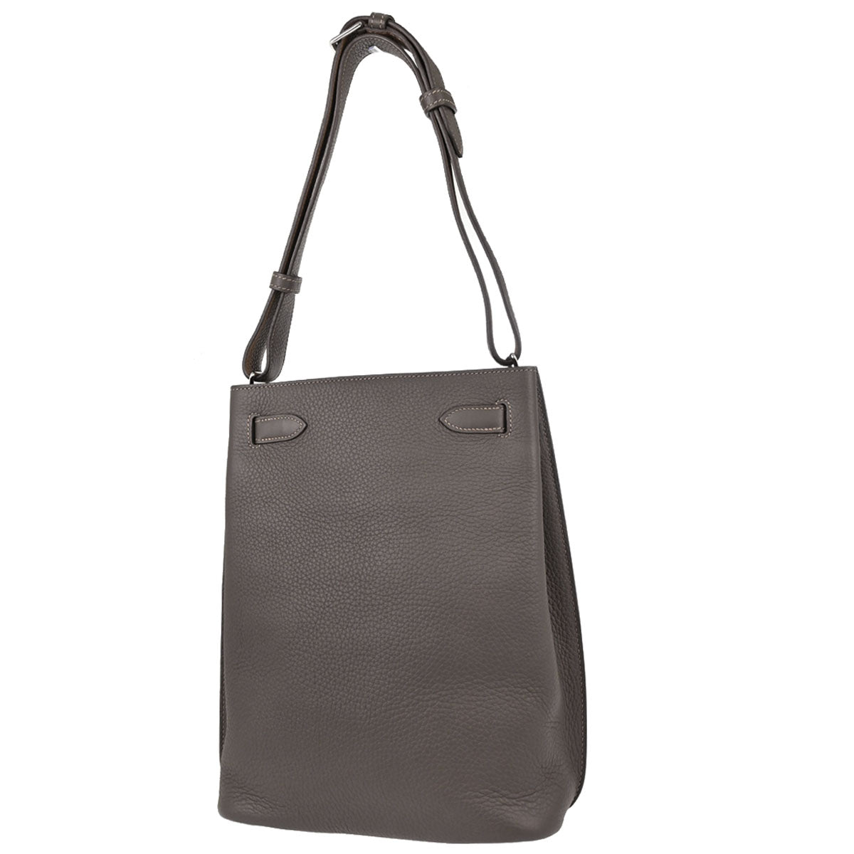 Hermes Etain Taupe Gray Taurillon Verso So Kelly 22 Shoulder Bag