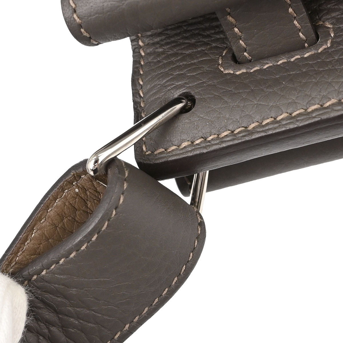 Hermes Etain Taupe Gray Taurillon Verso So Kelly 22 Shoulder Bag