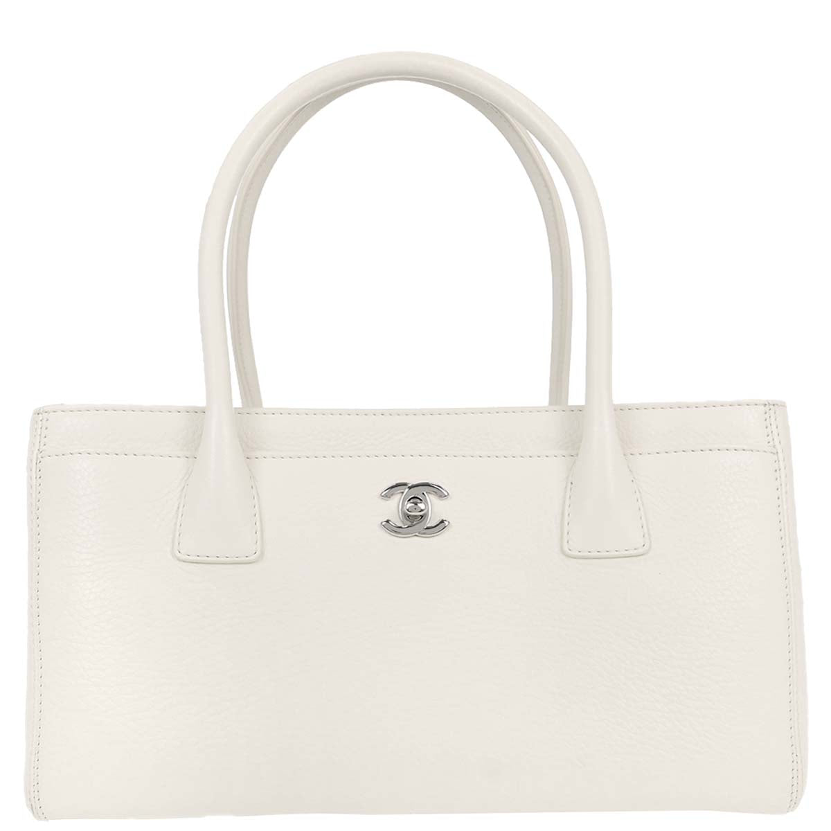 Chanel 2015-2016 White Deerskin Executive Cerf Tote Bag