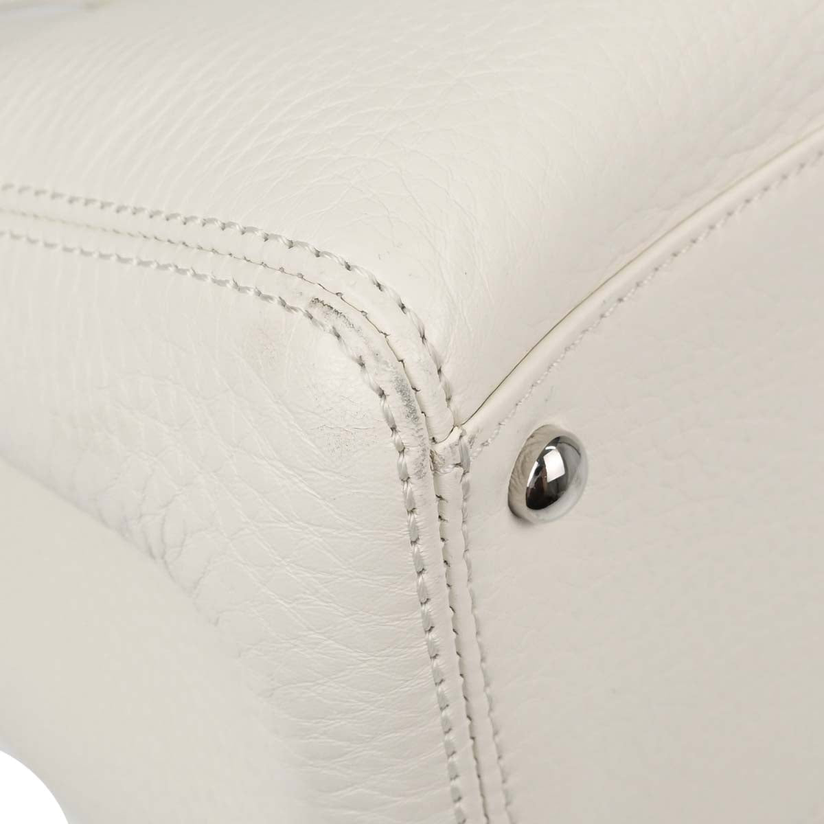 Chanel 2015-2016 White Deerskin Executive Cerf Tote Bag
