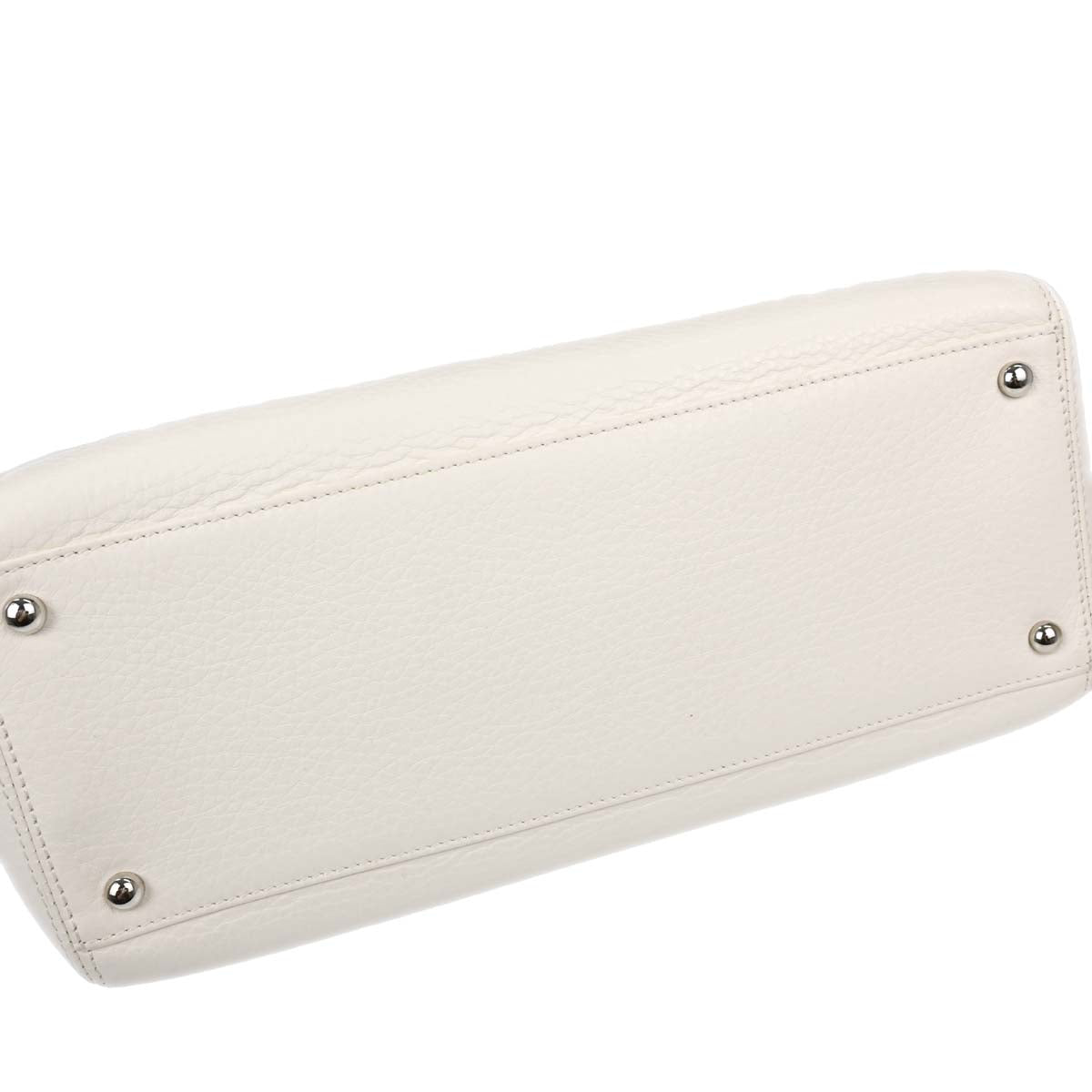Chanel 2015-2016 White Deerskin Executive Cerf Tote Bag
