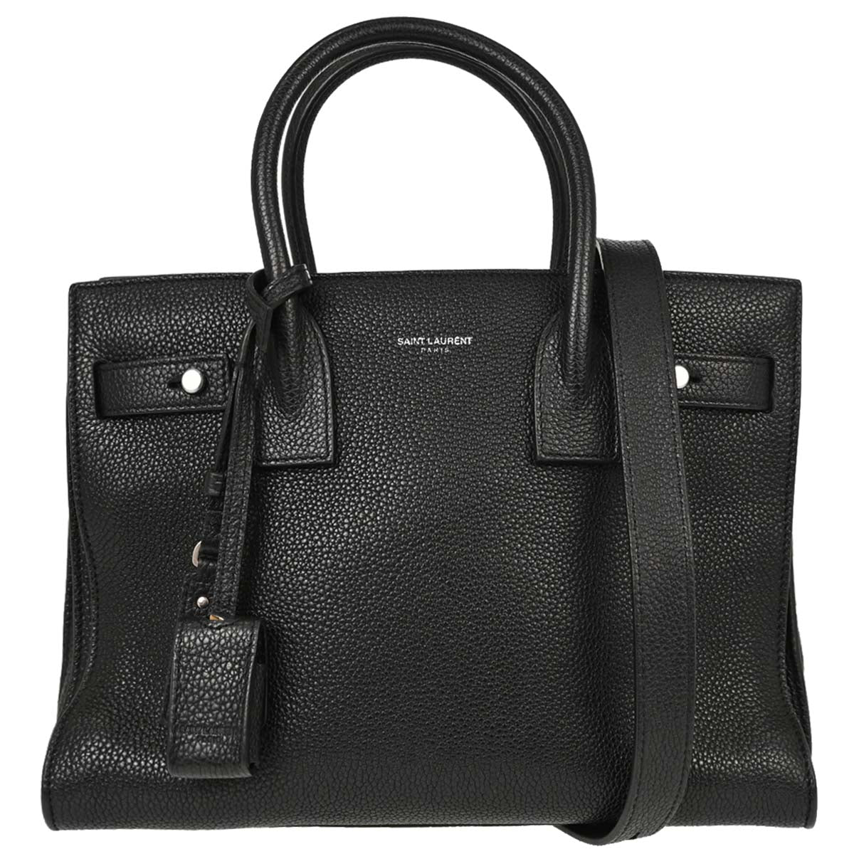 Saint Laurent Black Leather Baby Sac de Jour 2way Shoulder Handbag