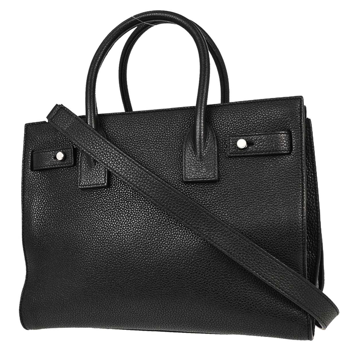 Saint Laurent Black Leather Baby Sac de Jour 2way Shoulder Handbag