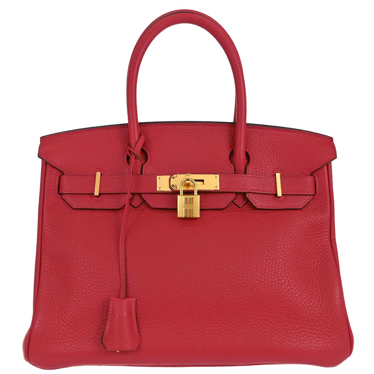 Hermes Rouge Casaque Taurillon Clemence Birkin 30 Handbag