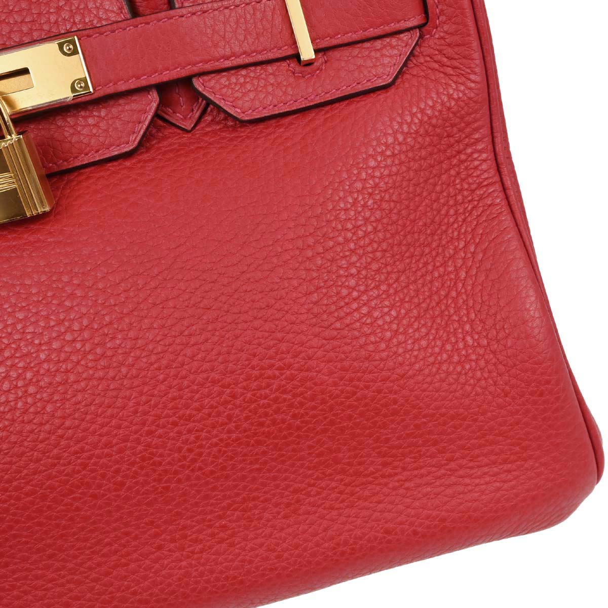 Hermes Rouge Casaque Taurillon Clemence Birkin 30 Handbag