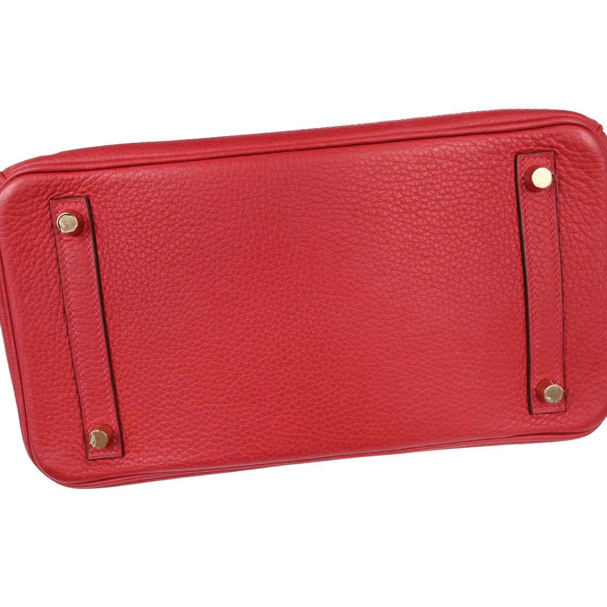 Hermes Rouge Casaque Taurillon Clemence Birkin 30 Handbag