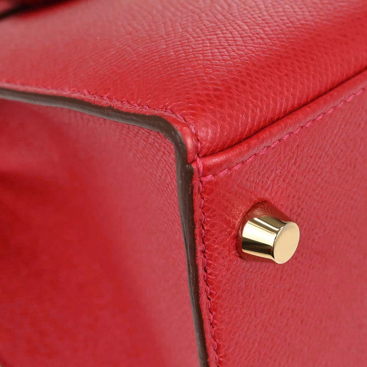 Hermes Rouge Casaque Epsom Kelly 28 Sellier 2way Shoulder Handbag