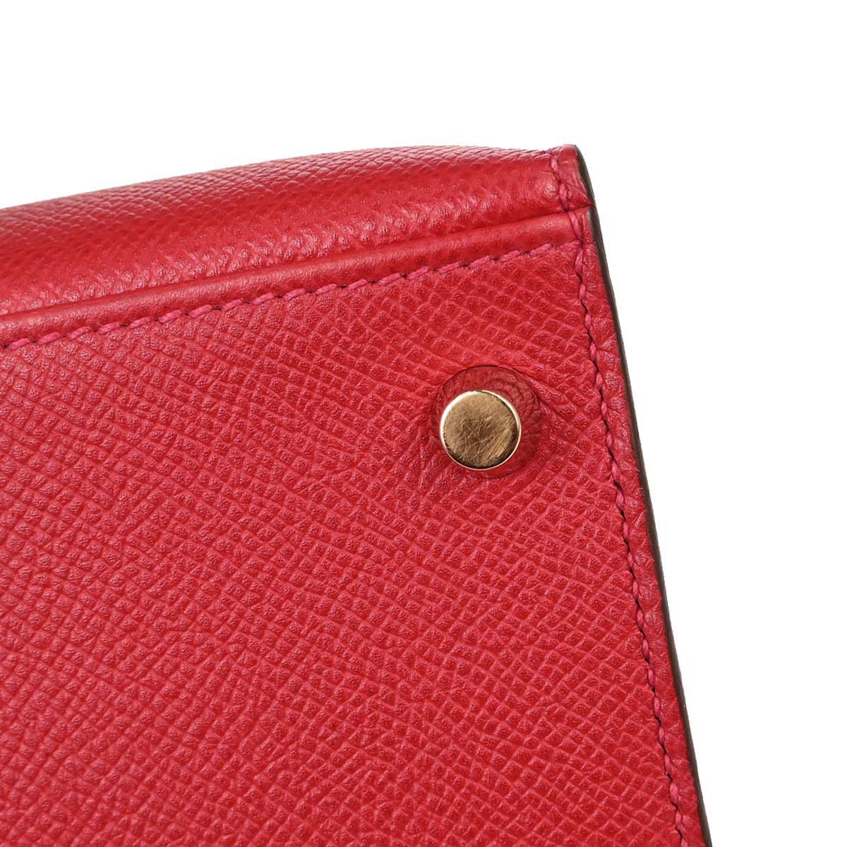 Hermes Rouge Casaque Epsom Kelly 28 Sellier 2way Shoulder Handbag