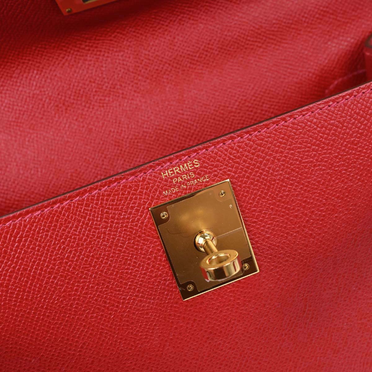 Hermes Rouge Casaque Epsom Kelly 28 Sellier 2way Shoulder Handbag