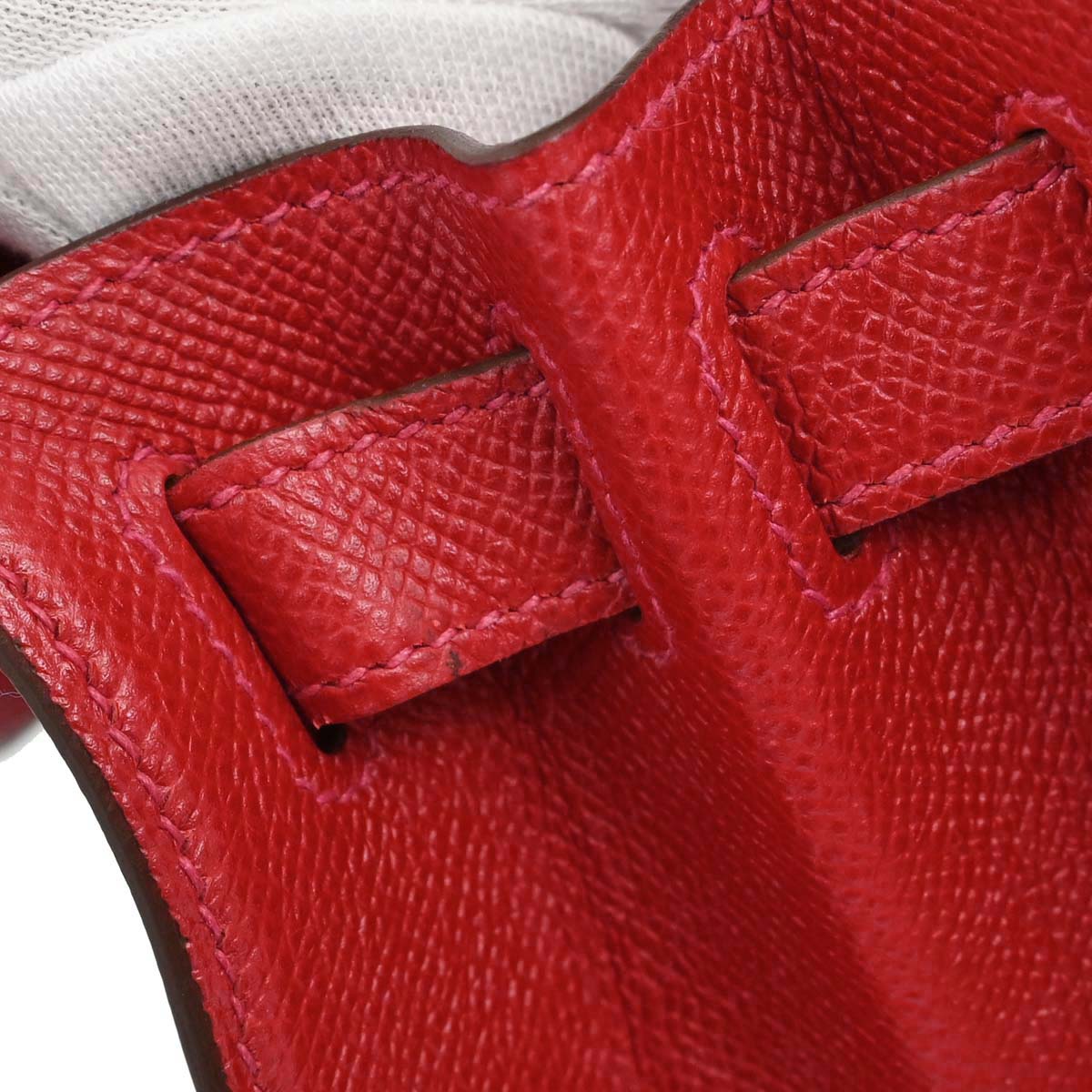 Hermes Rouge Casaque Epsom Kelly 28 Sellier 2way Shoulder Handbag