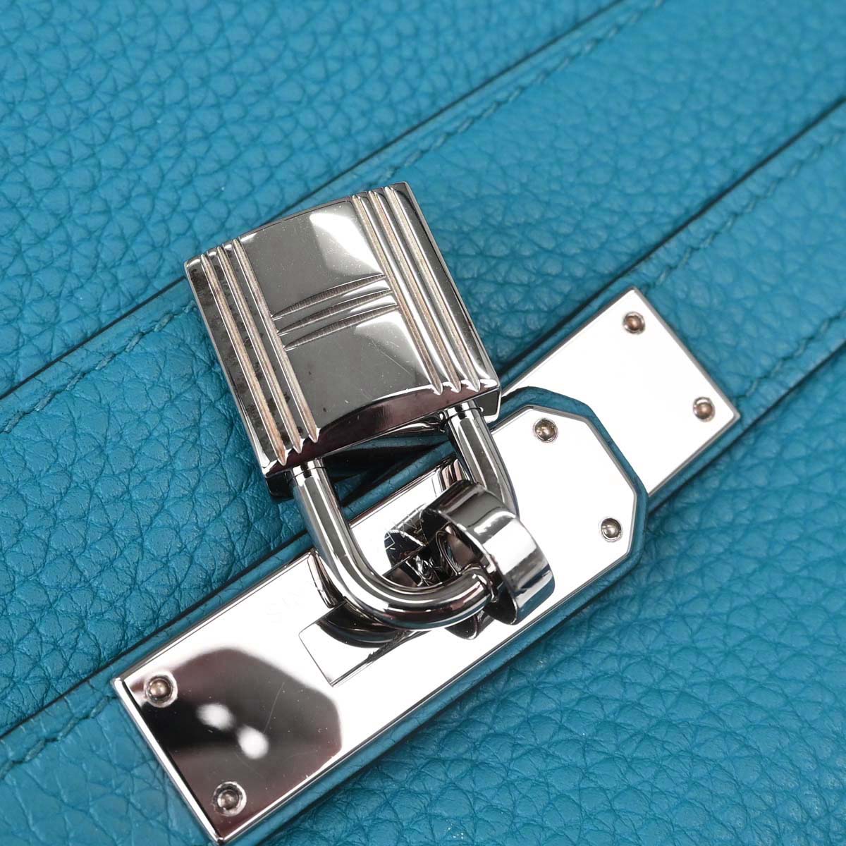 Hermes Blue Izmir Taurillon Clemence Kelly 32 Retourne 2way Shoulder Handbag