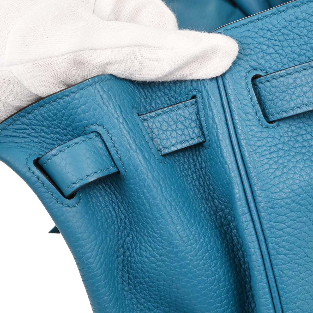 Hermes Blue Izmir Taurillon Clemence Kelly 32 Retourne 2way Shoulder Handbag