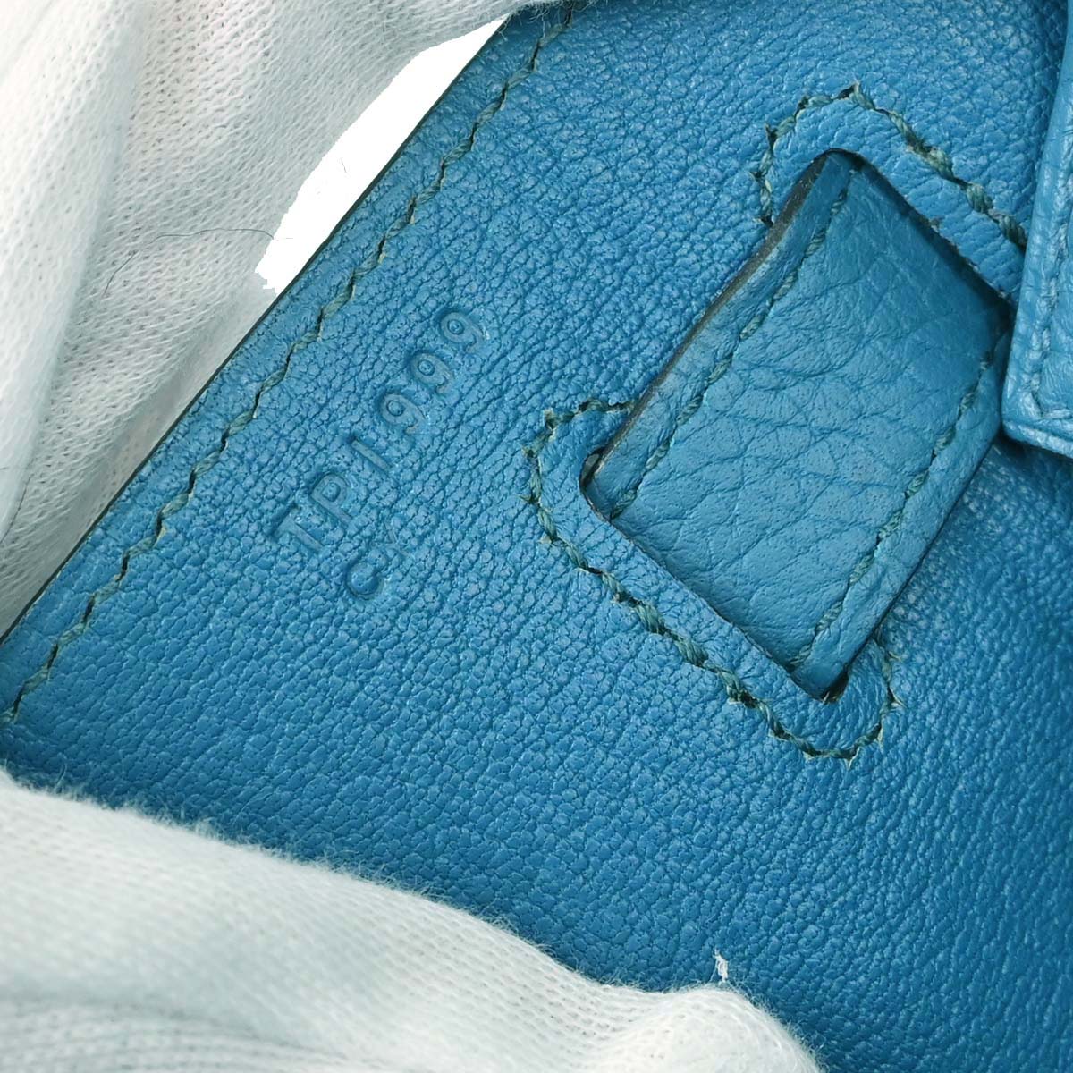Hermes Blue Izmir Taurillon Clemence Kelly 32 Retourne 2way Shoulder Handbag